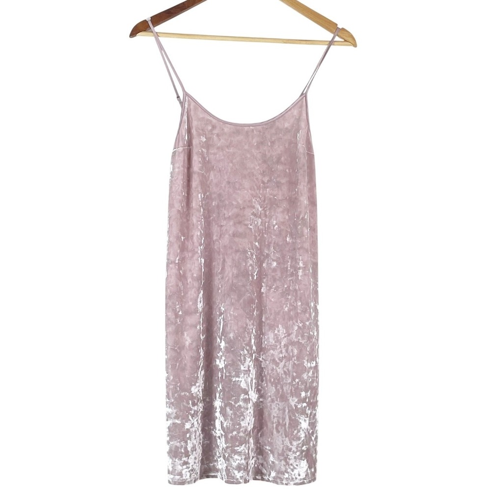 Victoria's Secret Y2K Women's Pink Crushed Velour Slip Dress Sz XS Whimsy Fairy